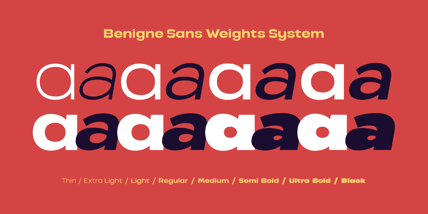 Ejemplo de fuente VVDS Benigne Sans Ultra Bold